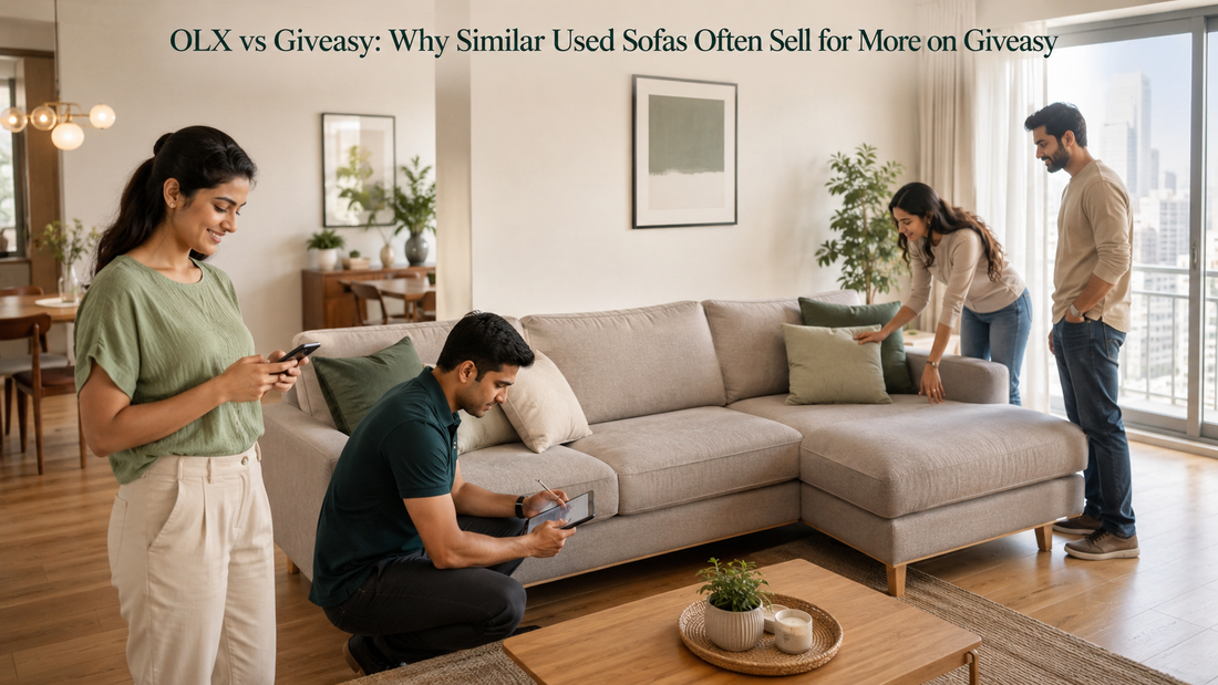 Do used sofas actually sell for more on Giveasy than OLX?