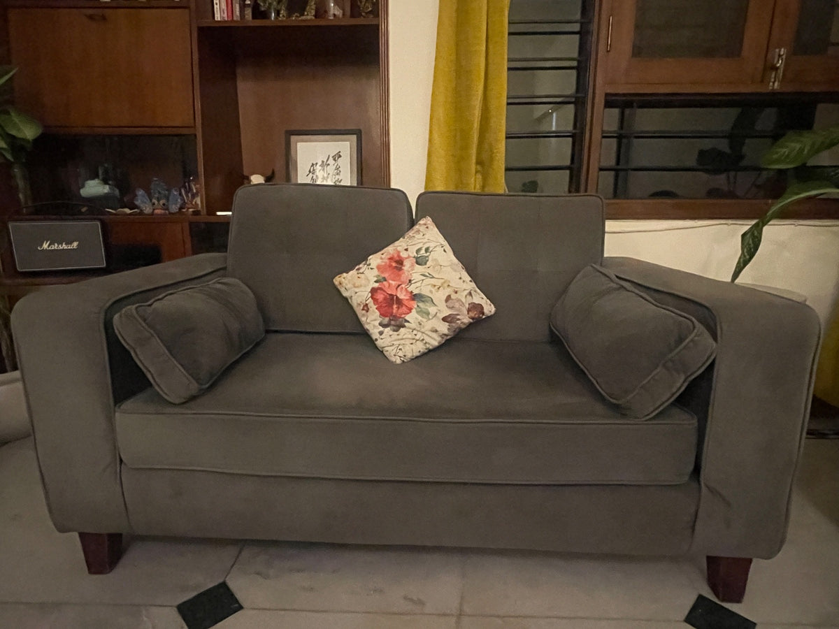 5-Seater Fabric Sofa Set with SleepWell Foam - two-seater front