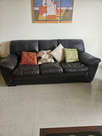 3 seater leather sofa photo 2