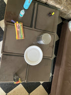 L shape sofa with center table consist of 4 boxes used for storage and sitting photo 2