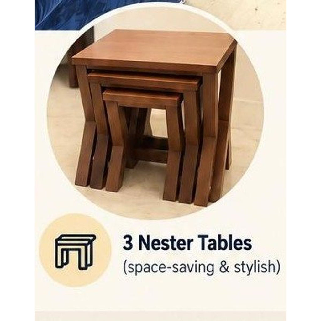 Set of 3 Nested Stools photo 2