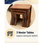 Set of 3 Nested Stools photo 2