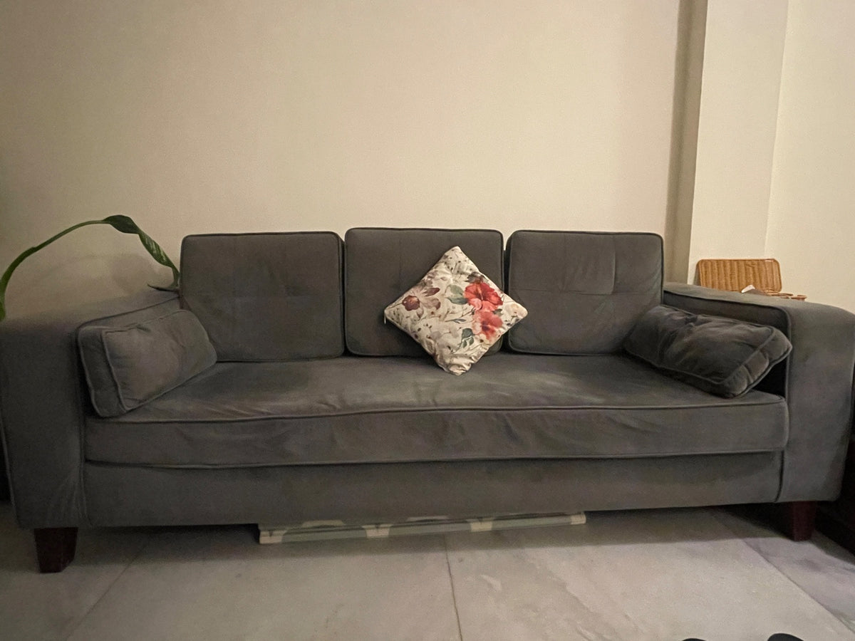 5-Seater Fabric Sofa Set with SleepWell Foam - three-seater side