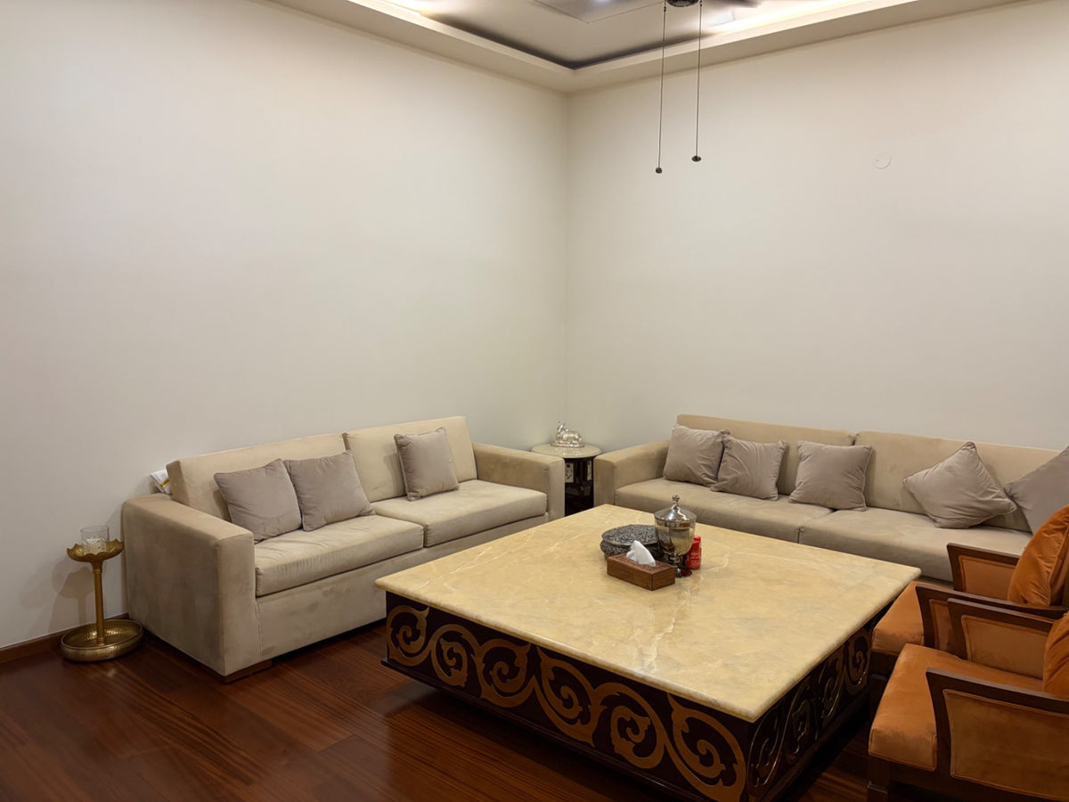 5-seater sofa, 3-seater sofa, drawing room marble table, 2 individual chairs photo 3