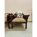 teak wood 2+2 seater and coffee table photo 3
