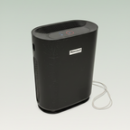 Black air purifier on a white background