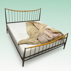 Metal Frame King Bed with Spring Mattress hero image