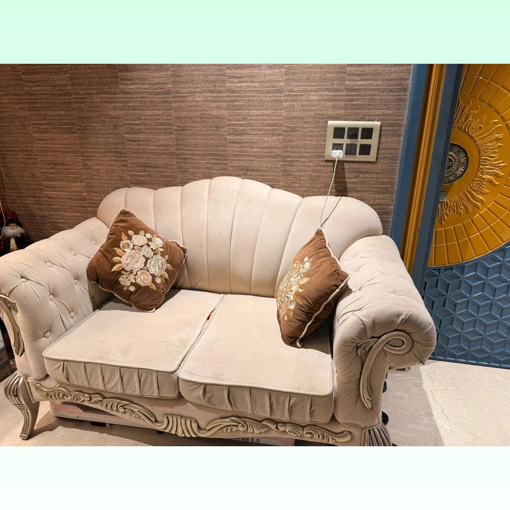 7-Seater Carved Velvet Sofa Set (3+2+2) photo 1