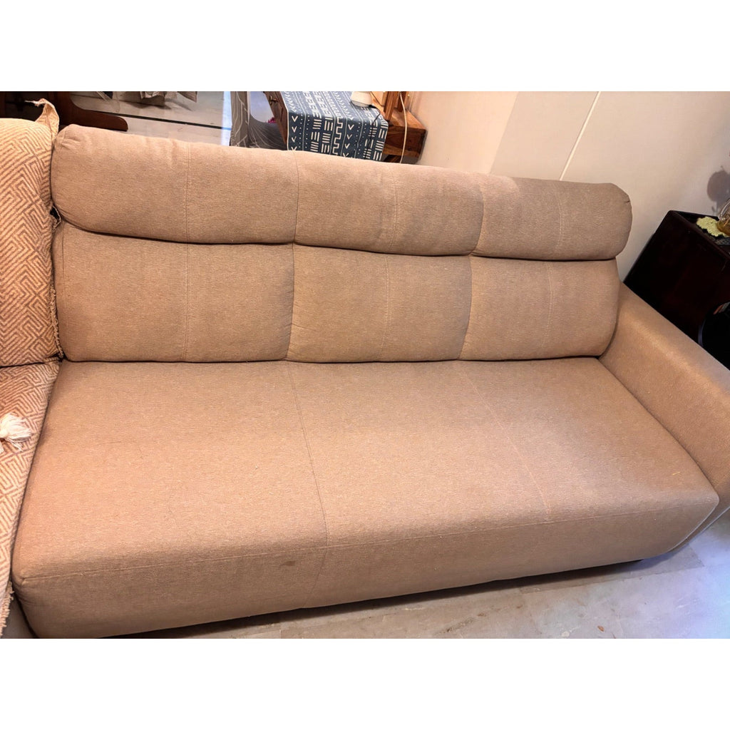 Home Centre Beige L-Shaped Fabric Sofa - square seller photo