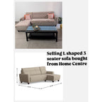 Home Centre Beige L-Shaped Fabric Sofa - square seller photo
