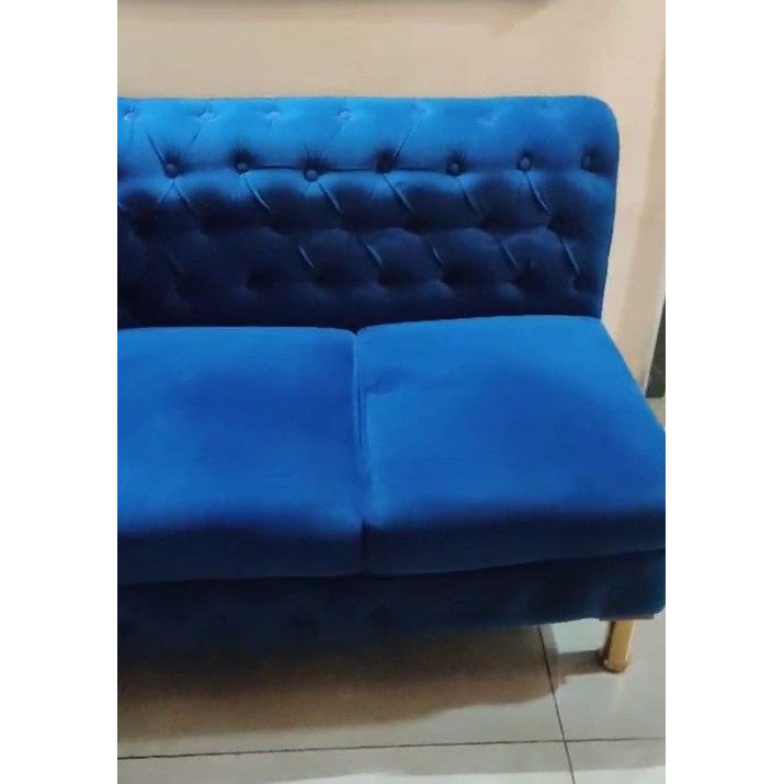 Blue Tufted Velvet Sofa Set, 3+2+2 - used item in Delhi - photo 6