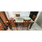 6-seater dining set square photo 1