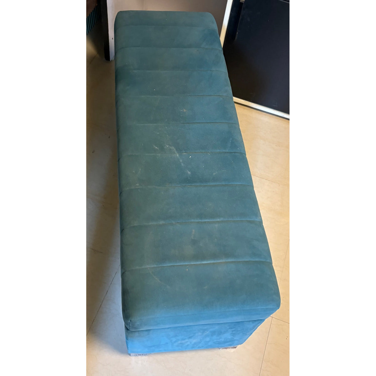 Teal upholstered bench - used living room in Gurugram - photo 1