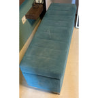 Teal Upholstered Backless Bench - photo 3