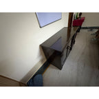 Dark Wood-Finish TV Unit with Glass Doors - used living-room in Noida - photo 4