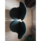 Teal Fabric Accent Chairs with Gold-Tone Trim (Set of 2) - square seller photo