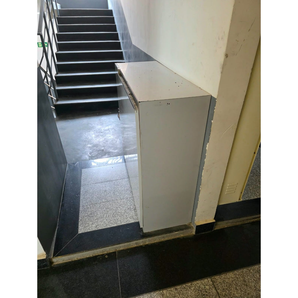 Carpenter-Made White Shoe Cabinet with Cushioned Top - square seller photo