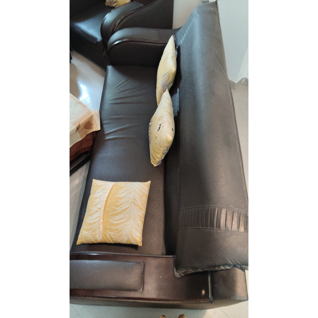3+1+1 Brown Leatherette Sofa Set - seller photo 5