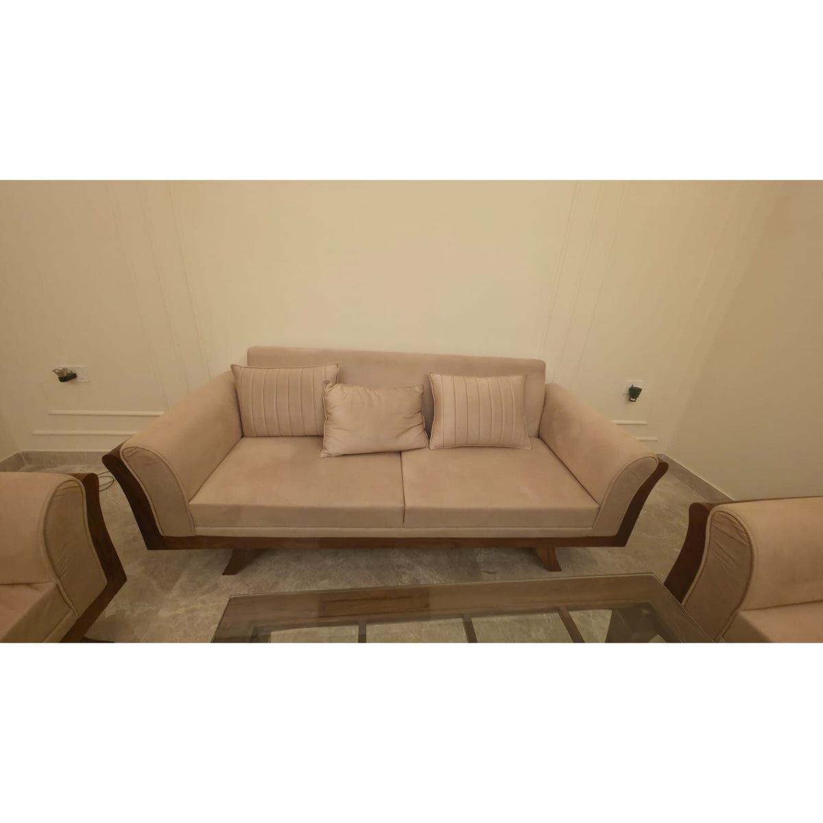 7 Seater Sheesham Wood Sofa - photo 1