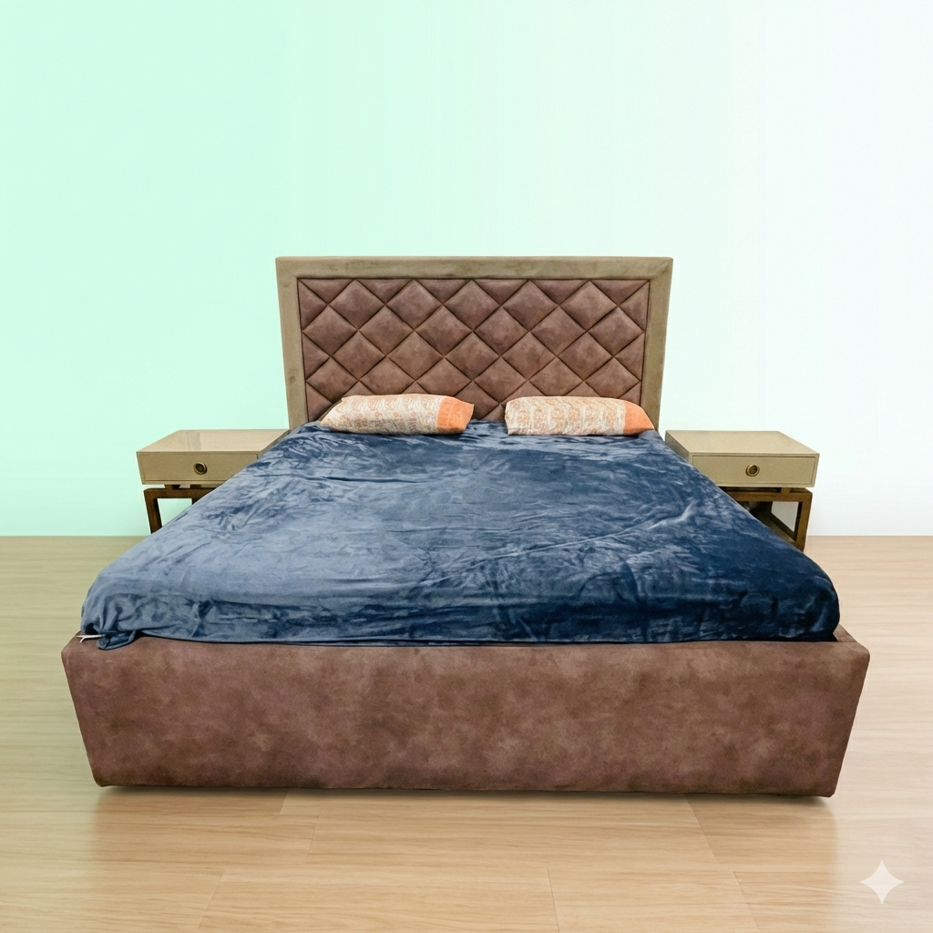 King Size Bed (Storage + Mattress + Side Tables)