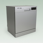 Gray dishwasher on a white background