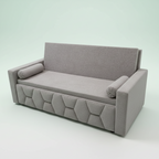 Gray sofa bed on a white background