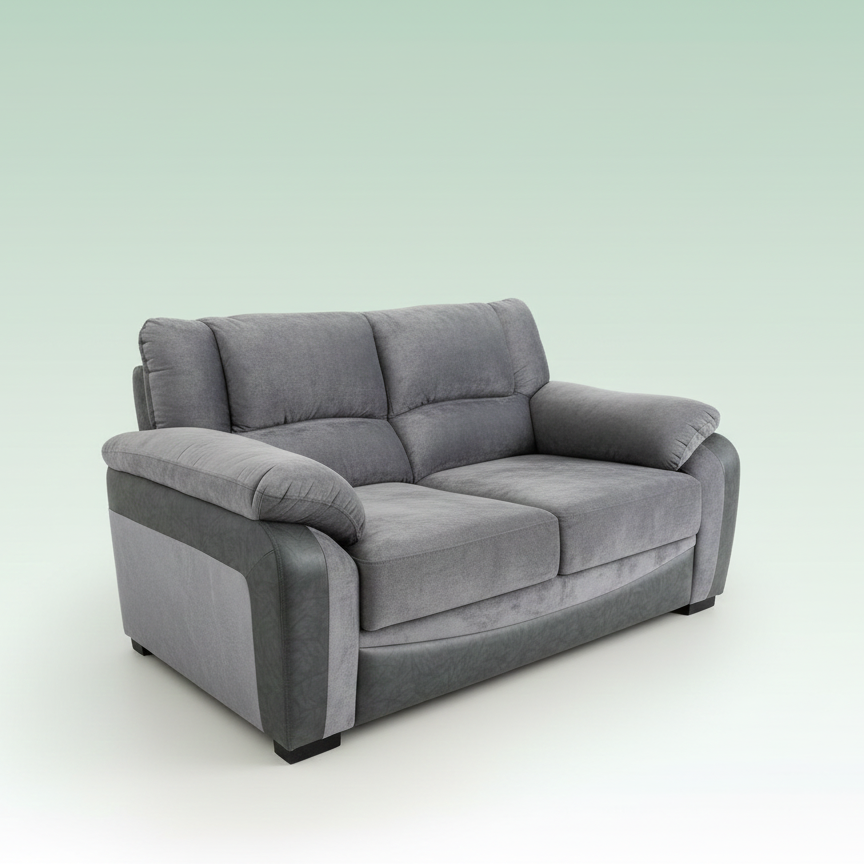 Gray sofa on a white background