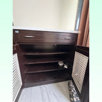 Shoe Cabinet with Drawer and Louvered Doors photo 1