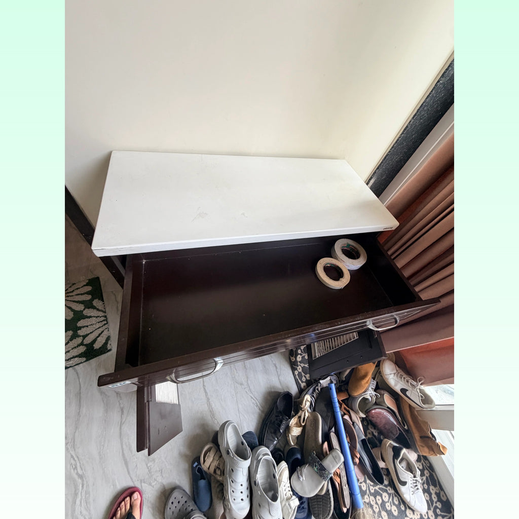 Shoe Cabinet with Drawer and Louvered Doors photo 4