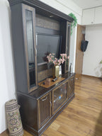 TV Entertainment Unit with Glass Display Cabinets photo 3