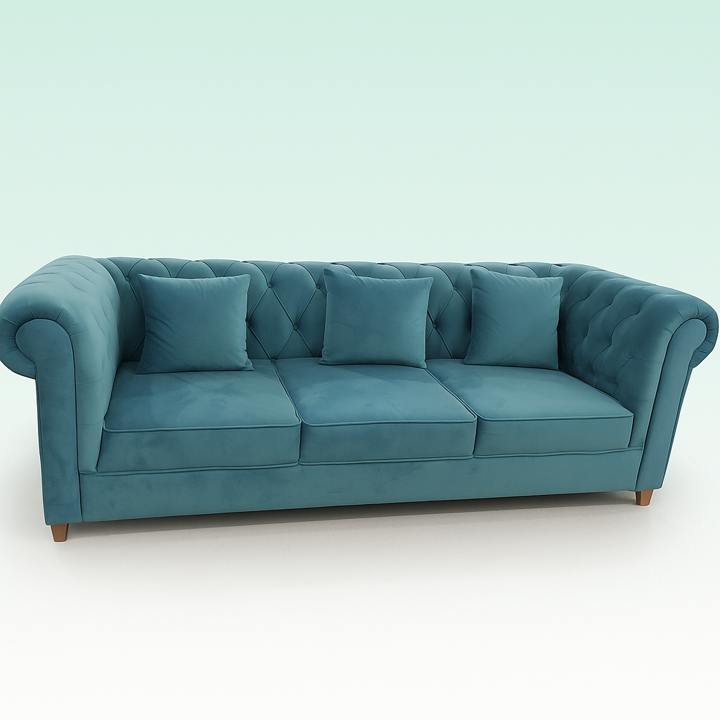 Chester Velvet 3-Seater Sofa – hero image
