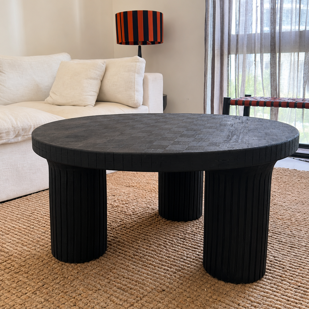 Designer Round Solid Wood Coffee Table