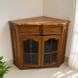 Corner Crockery Unit (Solid Wood)