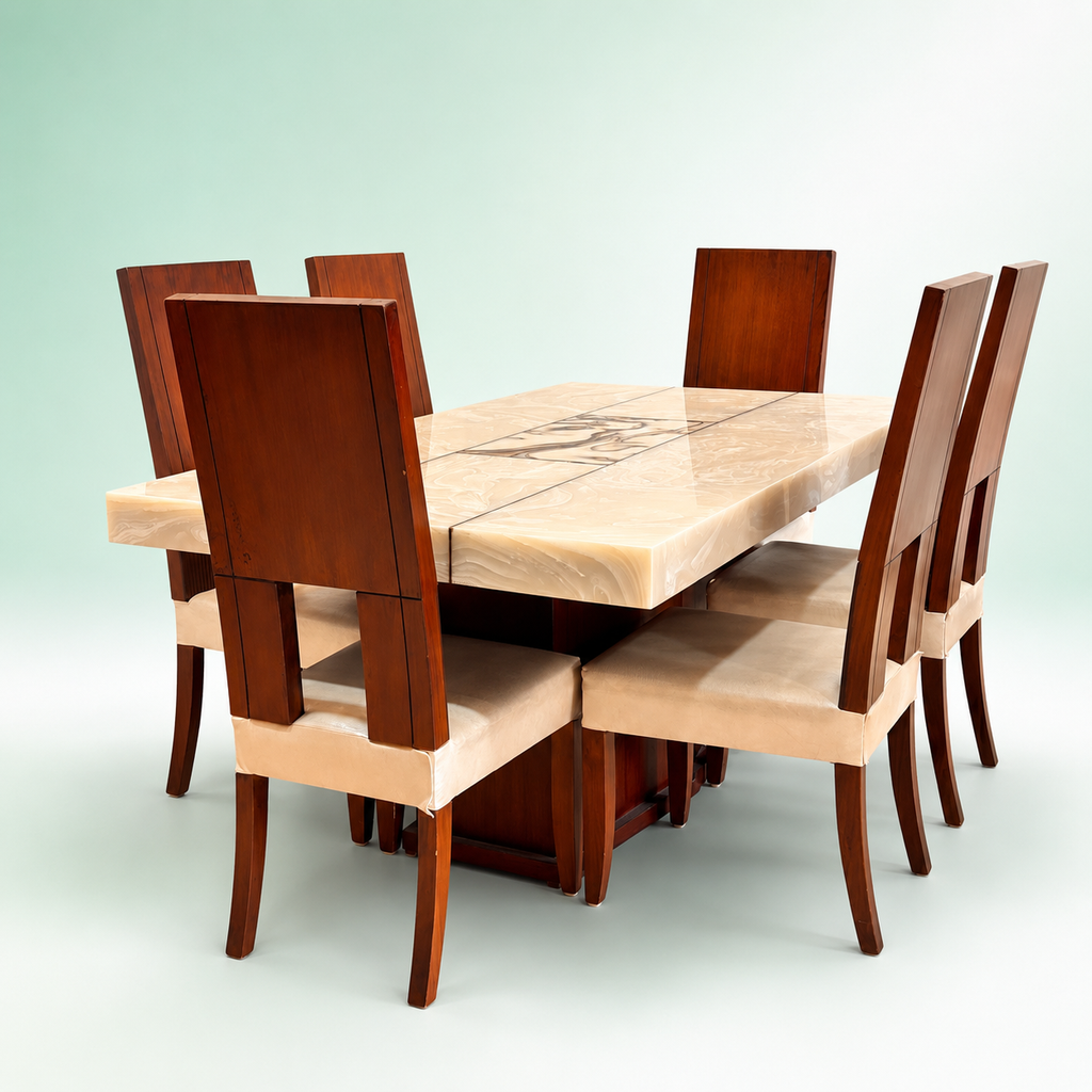 Luxury 6-Seater Dining Table Set