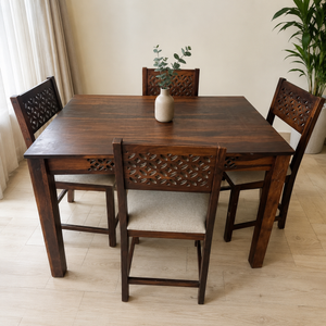 Wakefit Fanila Sheesham Wood 4-Seater Dining Set