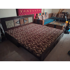 Hydraulic Storage Double Bed with Mattress - used bedroom in Gurugram - photo 3