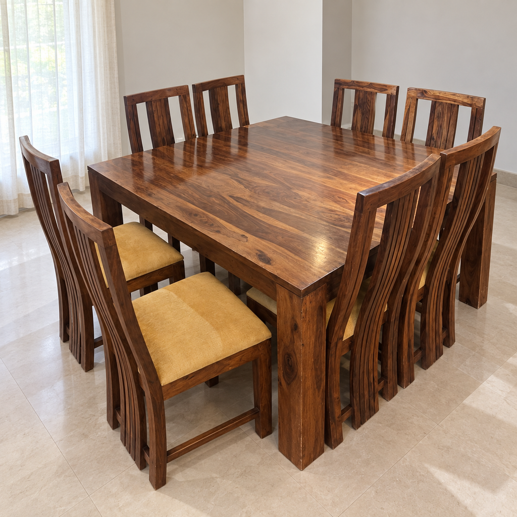 Pure Wood 8-Seater Dining Table - Giveasy hero image
