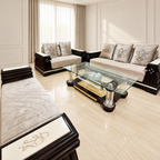 7-Seater Sofa Set (3+2+2) with Marble Tops | Carved Wooden Frame - Giveasy hero image