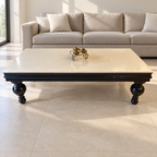 Solid Wood Marble Top Centre Table - Giveasy hero image
