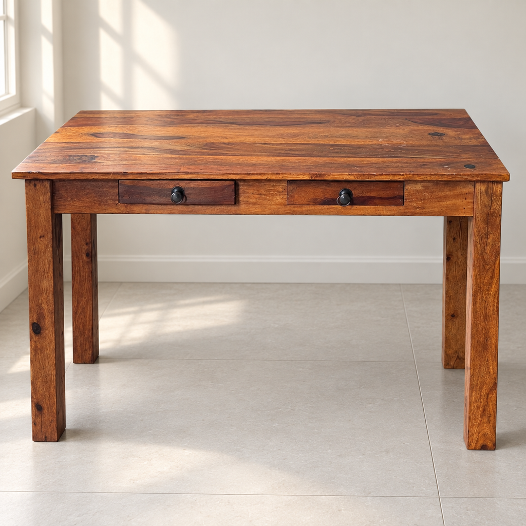 Wooden office table hero