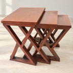 Set of 3 Teak Wood Nesting Tables — Giveasy photo-based hero
