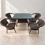 Rattan Dining Table with 4 Chairs — Giveasy photo-based hero