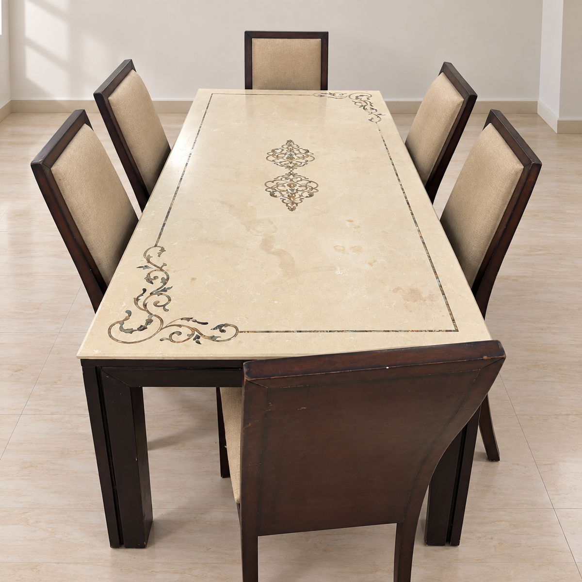 Marble Top Dining Table with 6 Chairs — Giveasy photo-based hero