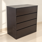 Pepperfry 4-Drawer Chest of Drawers (Wenge) in a neutral room