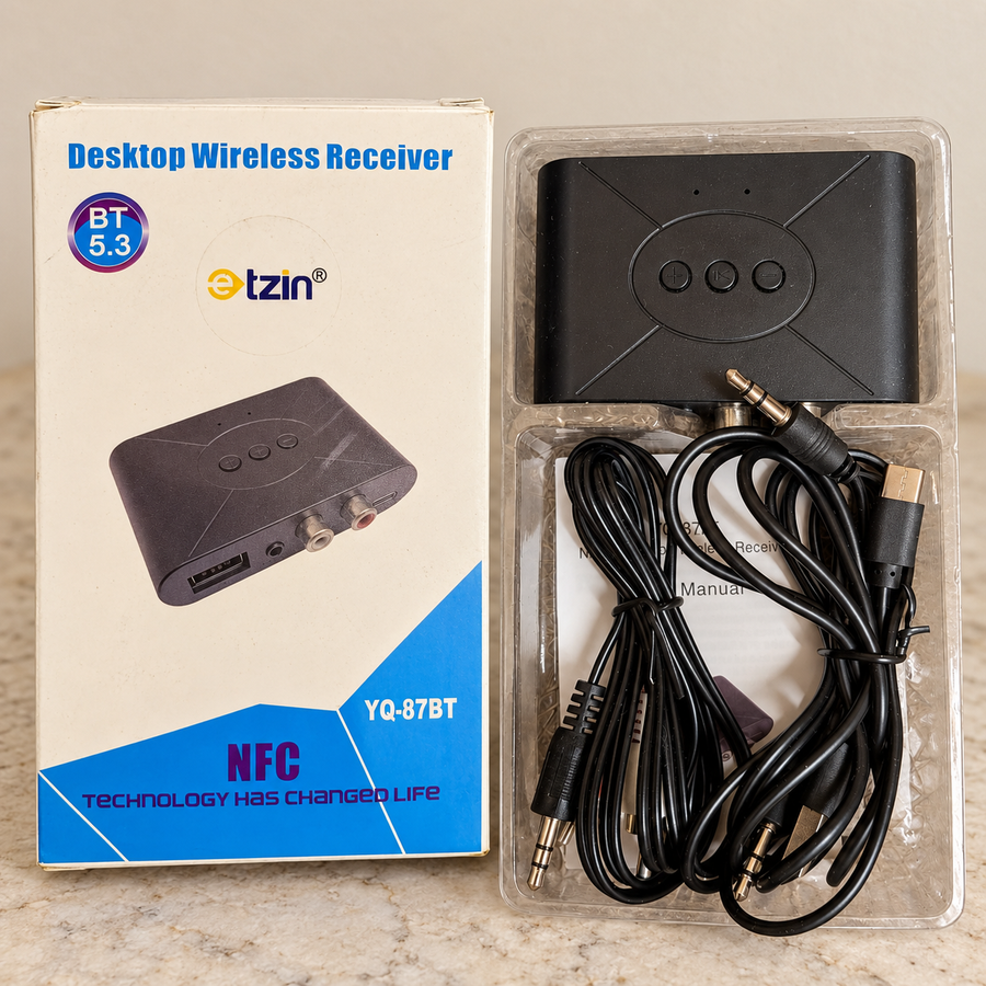 Giveasy hero: ETZIN Bluetooth 5.3 Audio Receiver with NFC (YQ-87BT) — original visible condition preserved