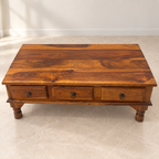 Giveasy hero — Solid Sheesham Wood Centre Table with 3 Drawers