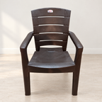 Giveasy hero — Moulded Plastic Armchair, Brown