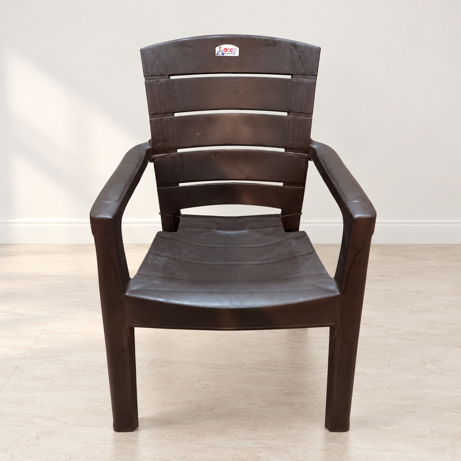 Giveasy hero — Moulded Plastic Armchair, Brown