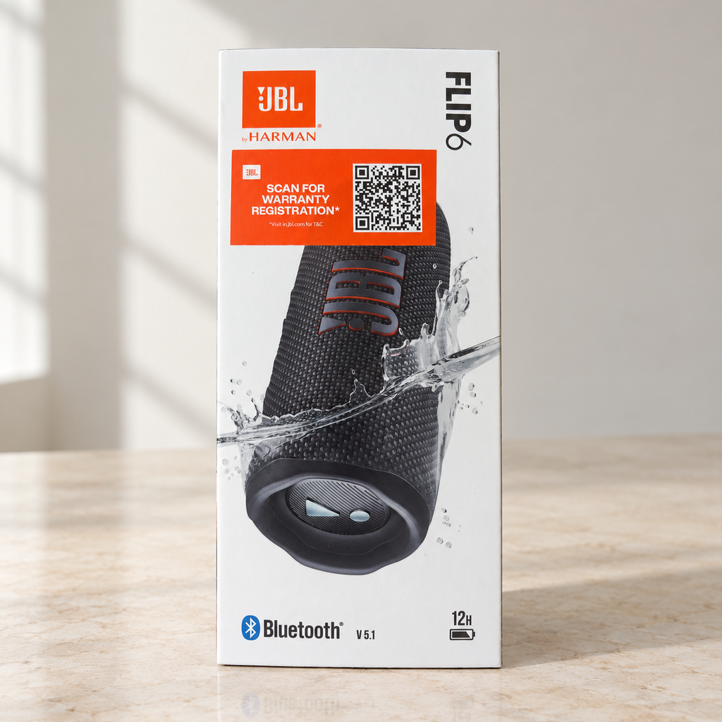 JBL Flip 6 Bluetooth Speaker retail box - giveasy hero
