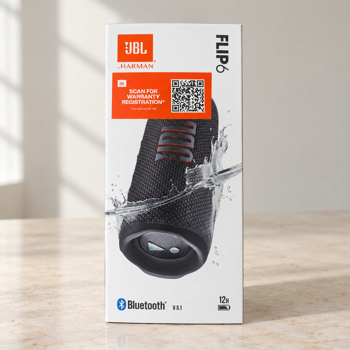 JBL Flip 6 Bluetooth Speaker retail box - giveasy hero